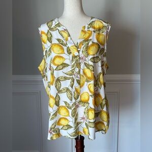 Harve Bernard Sleeveless Lemon Top size XL